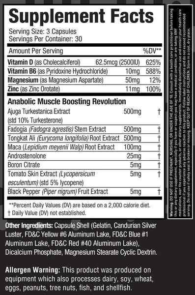 Muscle Sport Test Black Series 90 Caps - Mann Nutrition