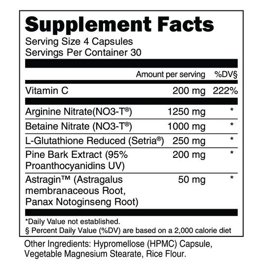 Nitric Oxide 120 Caps - Mann Nutrition