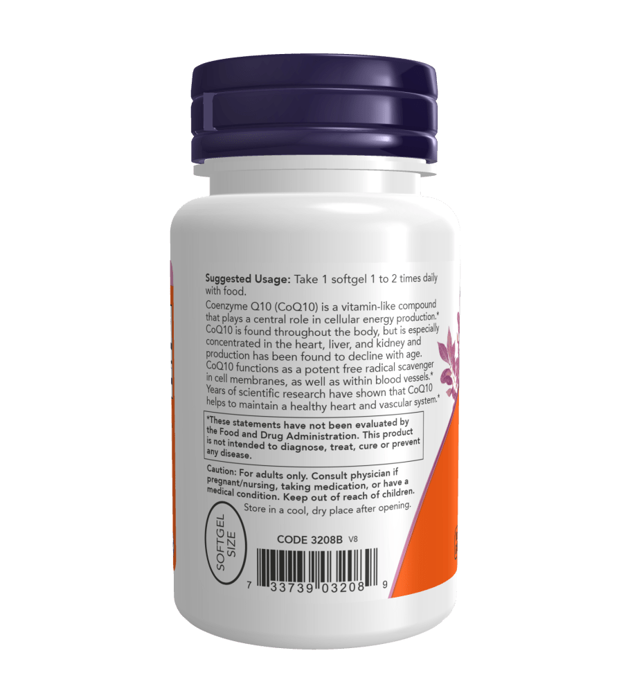 Now CoQ10 100 mg Softgels - Mann Nutrition