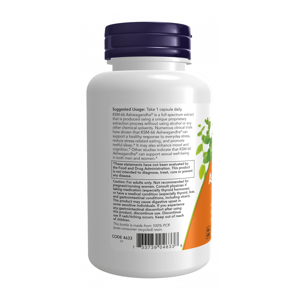 Now KSM - 66 Ashwagandha® 90 Veg Capsules - Mann Nutrition