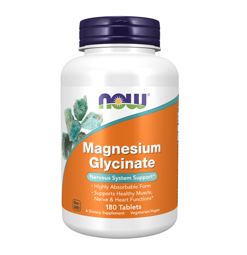 Now Magnesium Glycinate 180 Tabs - Mann Nutrition