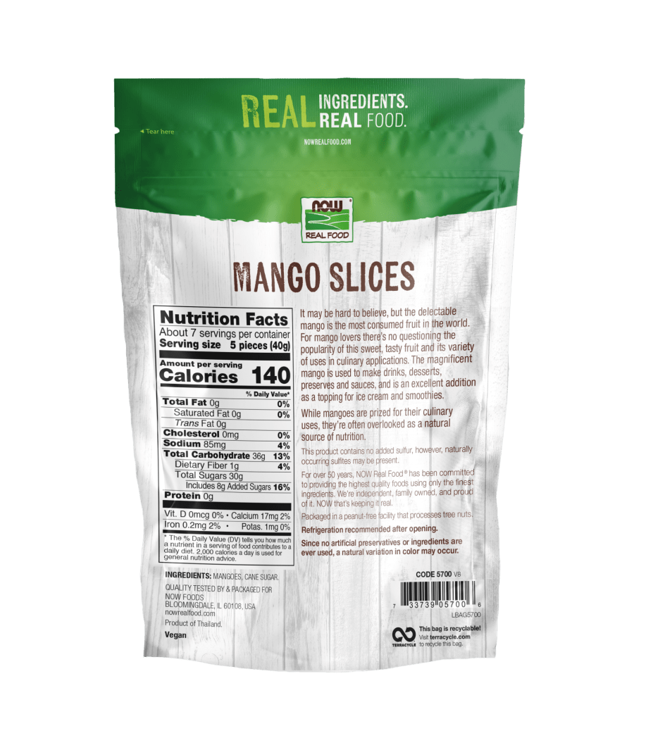 Now Mango Slices (284g) - Mann Nutrition