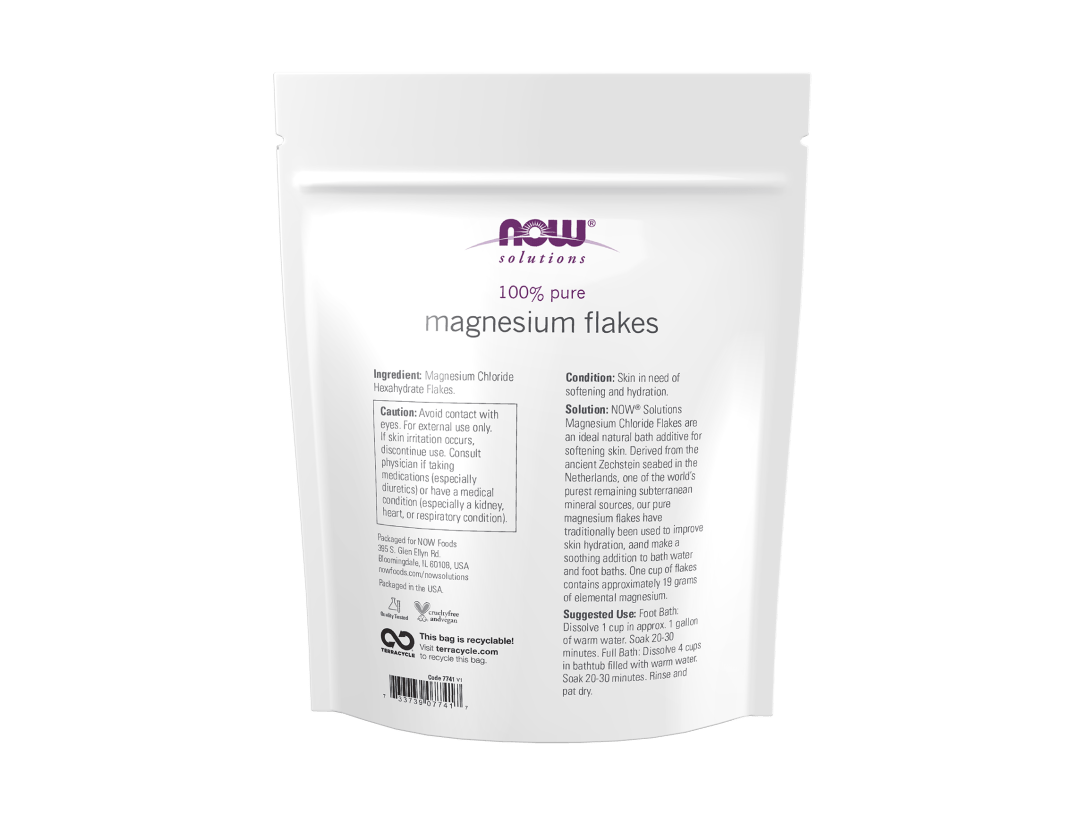 Now Pure Magnesium Flakes 54 Oz. - Mann Nutrition