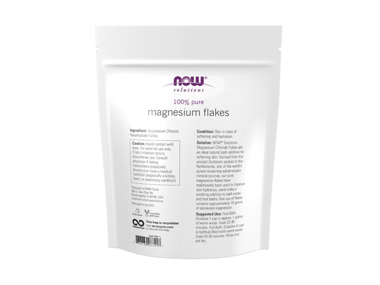 Now Pure Magnesium Flakes 54 Oz. - Mann Nutrition