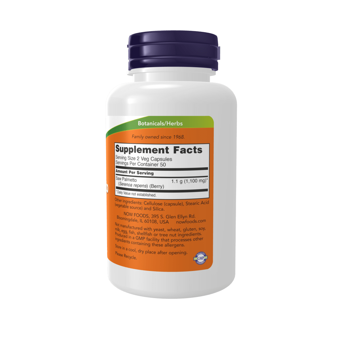 Now Saw Palmetto Berries 550mg - Mann Nutrition