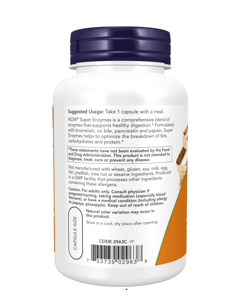 Now Super Enzymes Capsules (90 Caps) - Mann Nutrition