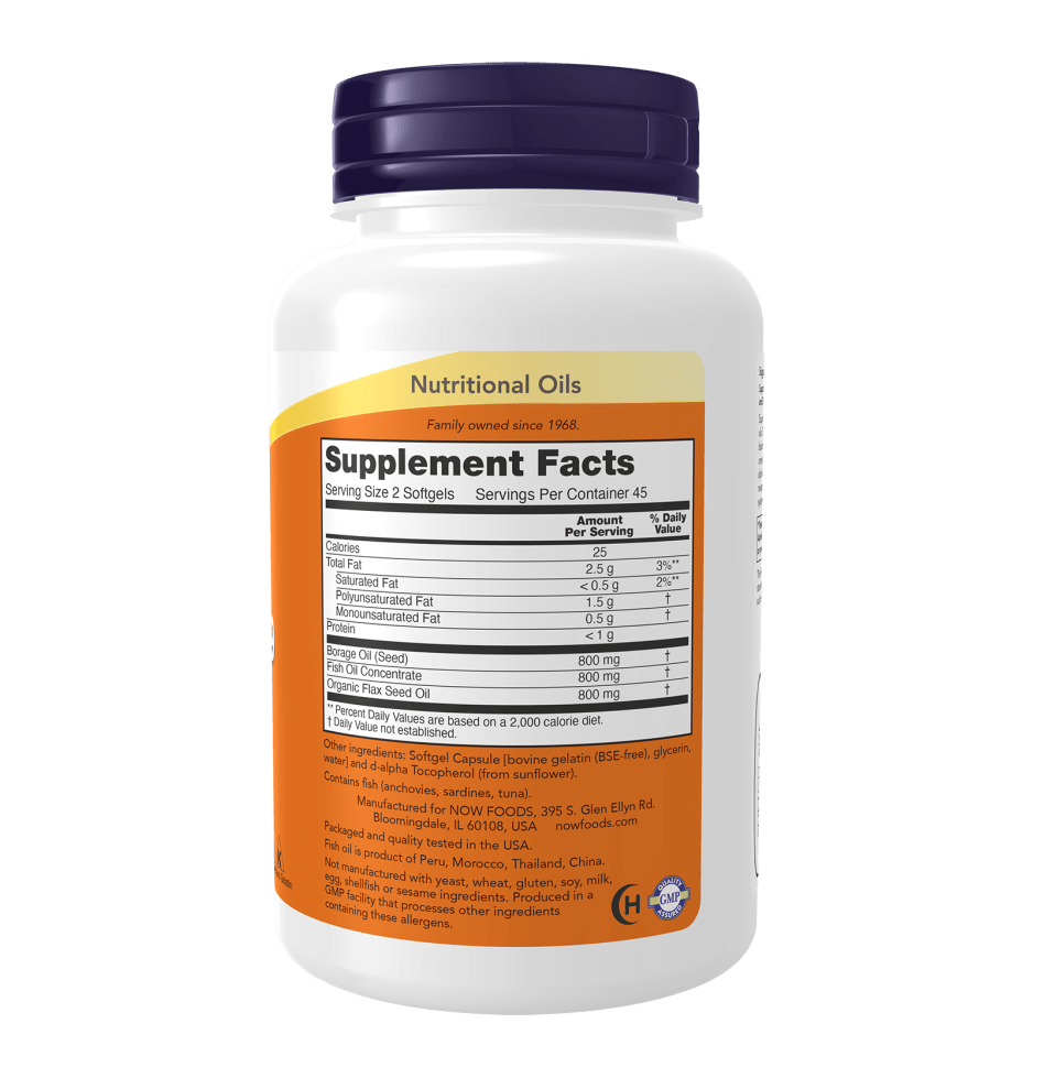 Now Super Omega 3 - 6 - 9 (90 Caps) - Mann Nutrition