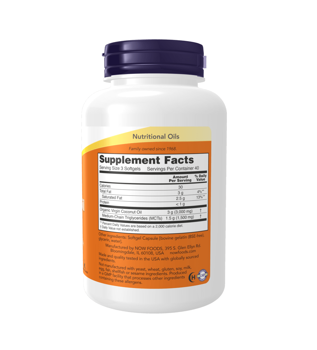 Now Virgin Coconut Oil 1000Mg - Mann Nutrition