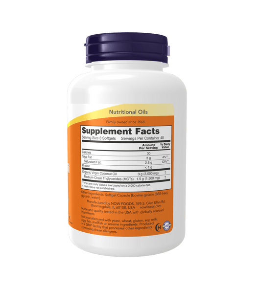 Now Virgin Coconut Oil 1000Mg - Mann Nutrition