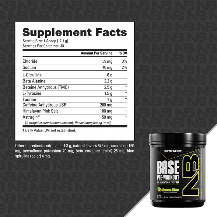 Nutrabio Base Preworkout - Mann Nutrition