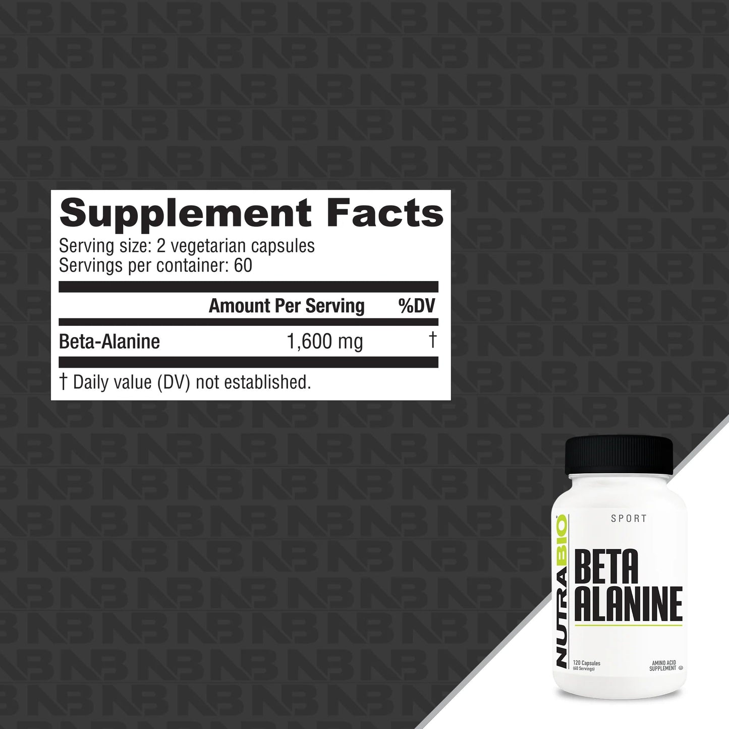 Nutrabio Beta Alanine (800mg) - Mann Nutrition