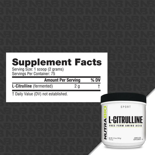 Nutrabio L - Citrulline 75 Servings - Mann Nutrition