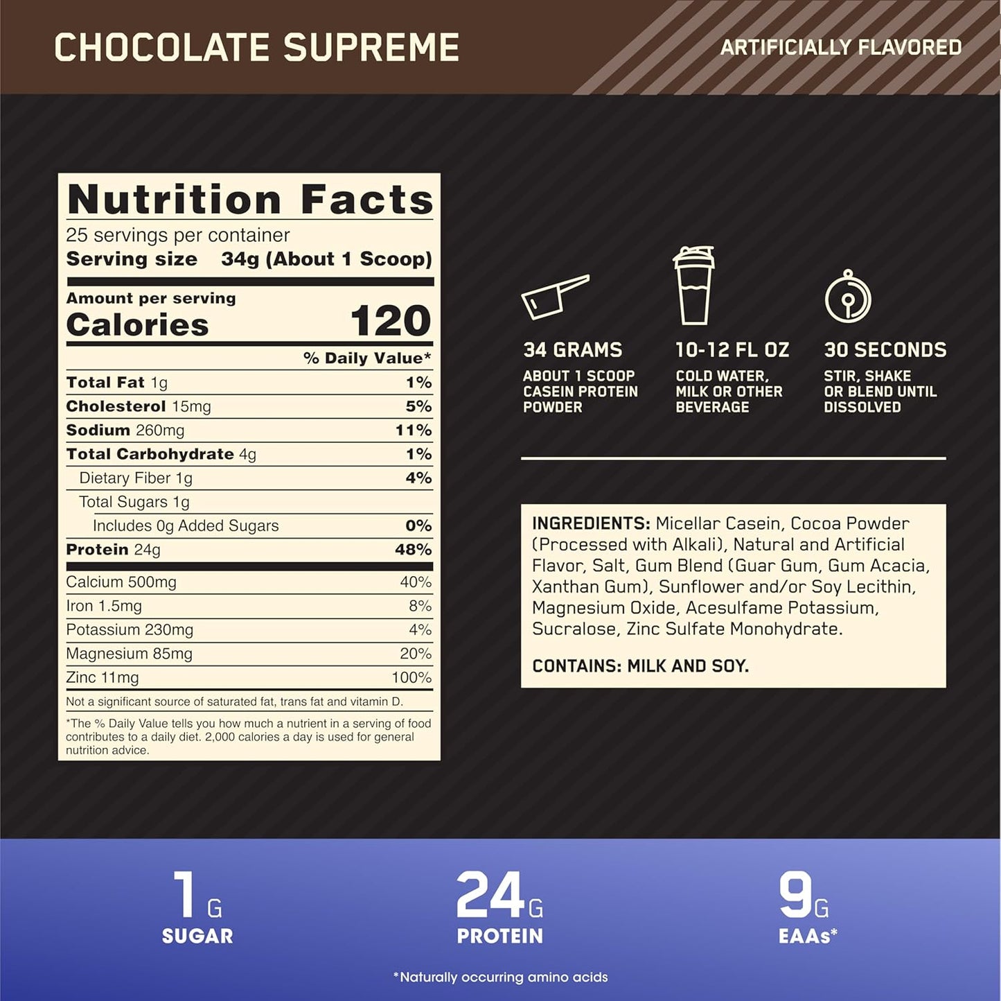 ON Gold Standard 100% Micellar Casein Protein Powder - Mann Nutrition