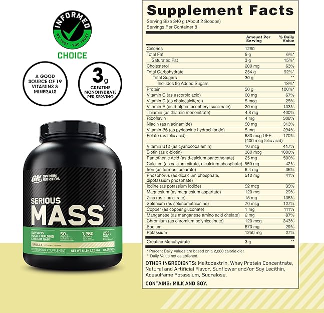 Optimum Nutrition Serious Mass - Mann Nutrition