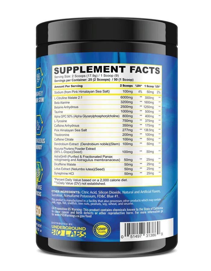 Panda Supps RAMPAGE - EXTREME PRE - WORKOUT - Mann Nutrition