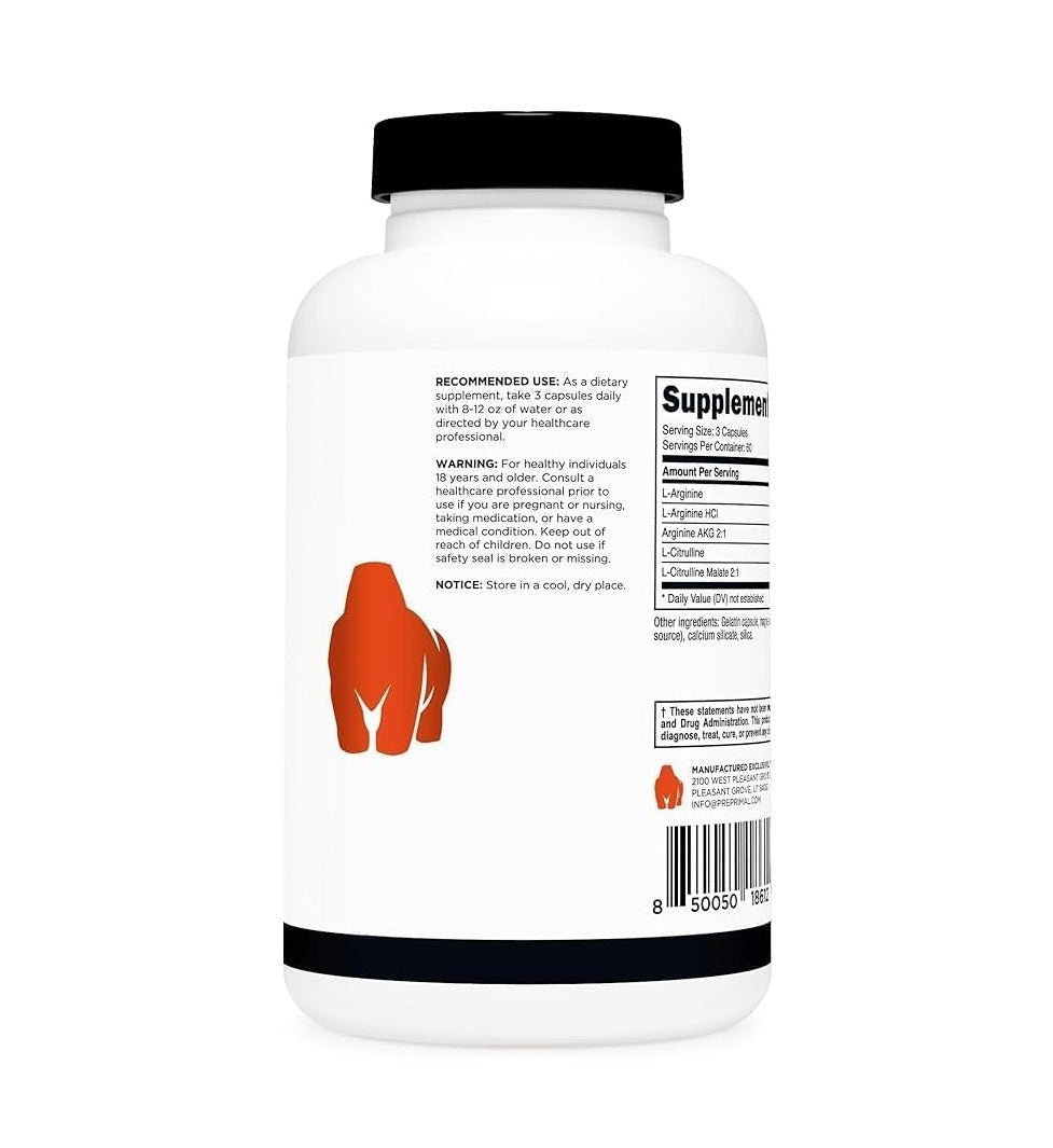 Primal Nitric Oxide Booster - 180 Caps - Mann Nutrition