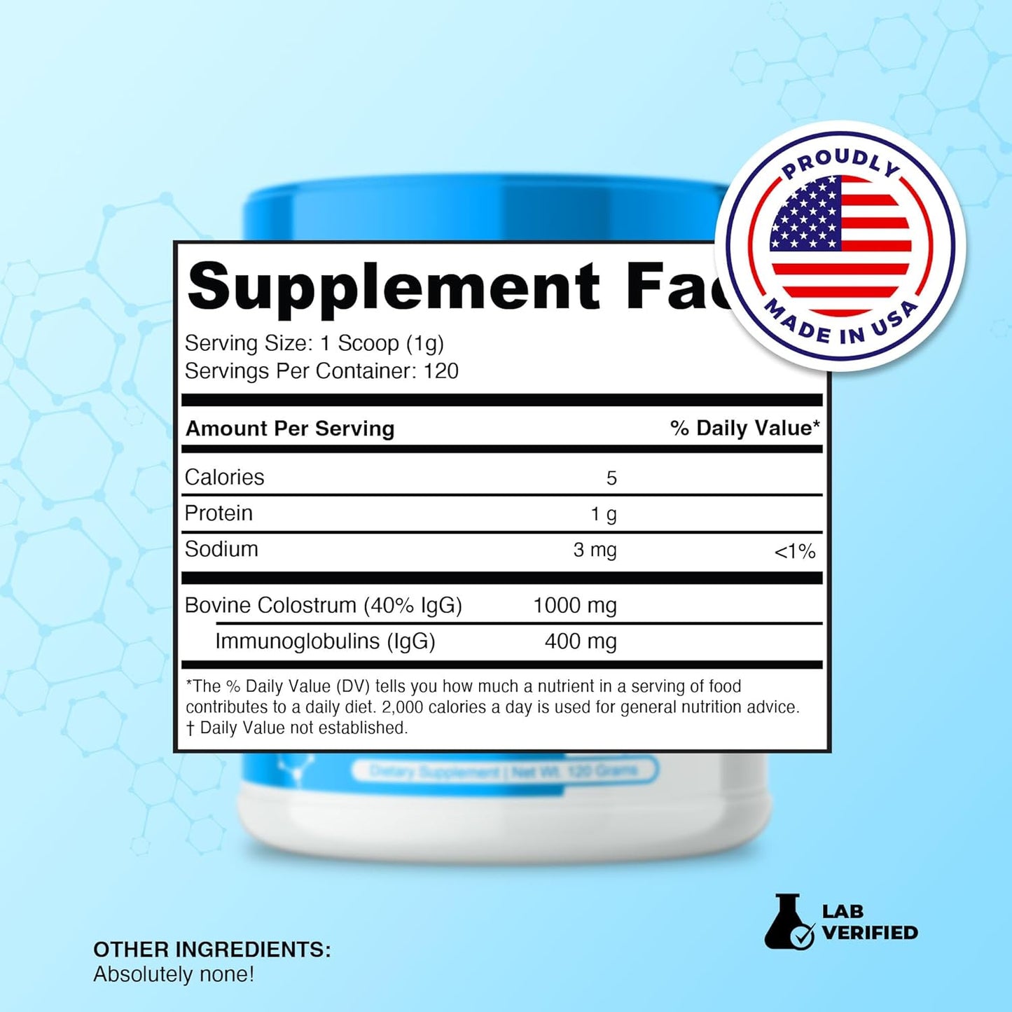 Prime Powder Colostrum Powder (40% IgG) - Mann Nutrition