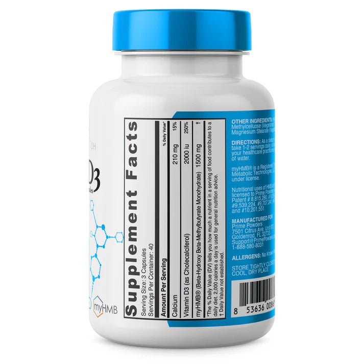 Prime Powders HMB +D3 - Mann Nutrition