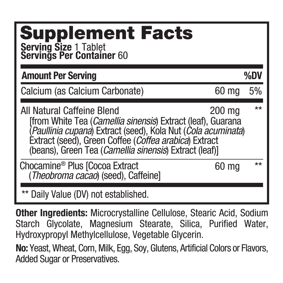 Prolab Nutrition Advanced Caffeine® (60 Count) PL003- Mann Nutrition
