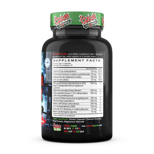 Psycho Thunder Struck - Powerful Test Booster (New 2025 Formula) - Mann Nutrition