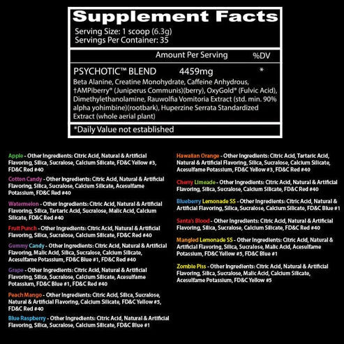 Psychotic Pre Workout - Mann Nutrition