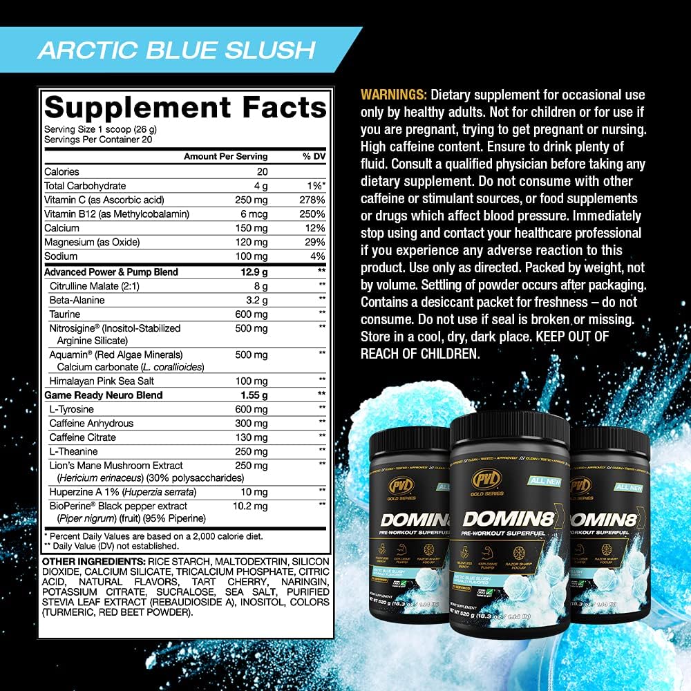 Pvl Domin8 Pre Workout - Mann Nutrition