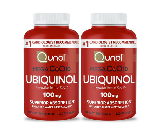 Qunol Mega Ubiquinol CoQ10, 100 mg - 120 Caps - Mann Nutrition