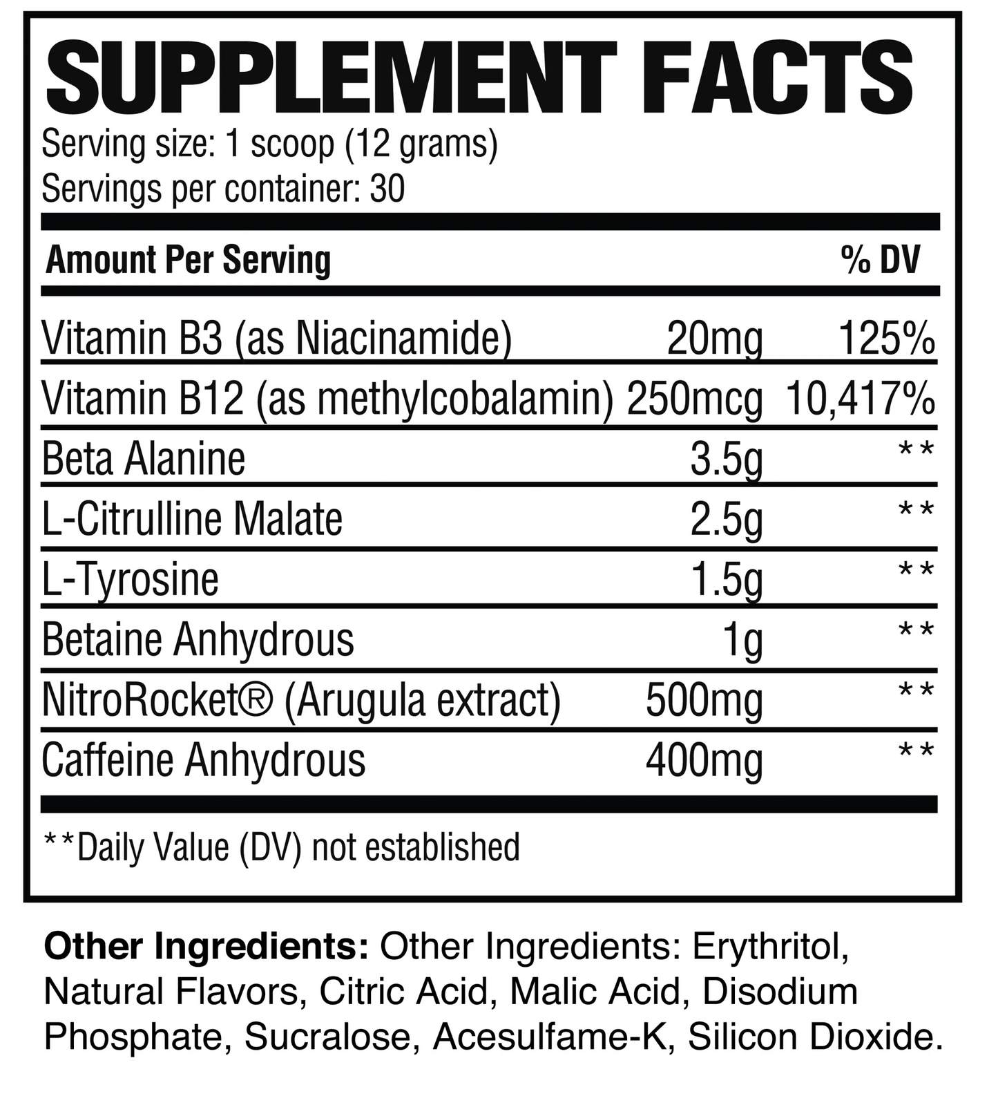 Raw Nutrition Pre Extreme 30 Servings - Mann Nutrition