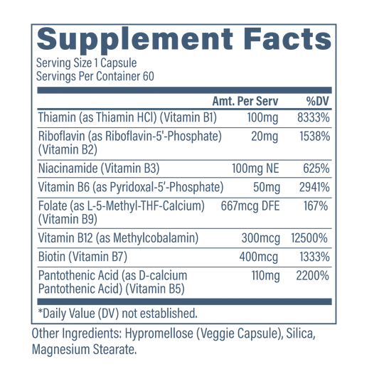 Revive B - Complex 60 Veg Caps - Mann Nutrition
