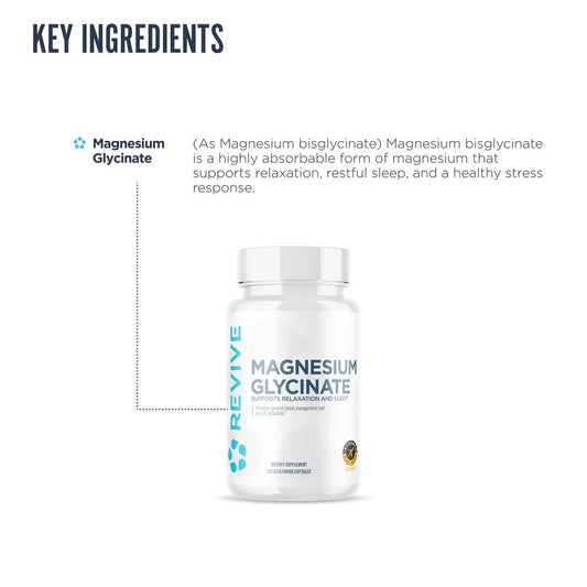 Revive Magnesium Glycinate - 120 Caps - Mann Nutrition