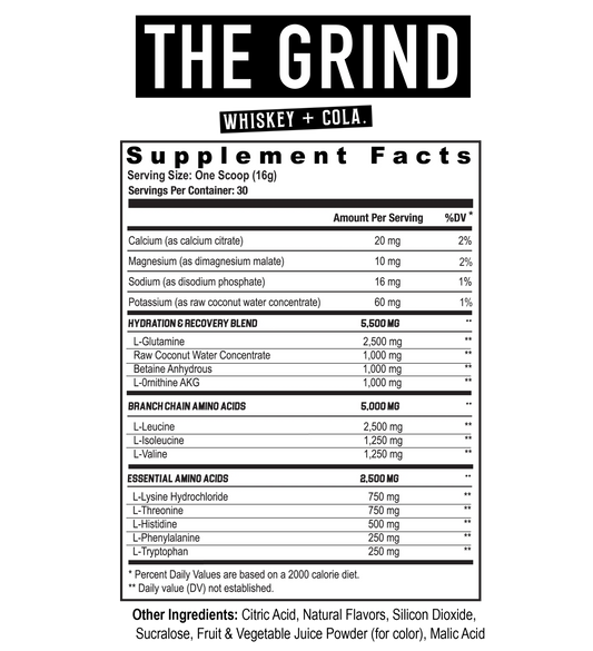 The Grind EAA's + Hydration 30 Servings - Mann Nutrition