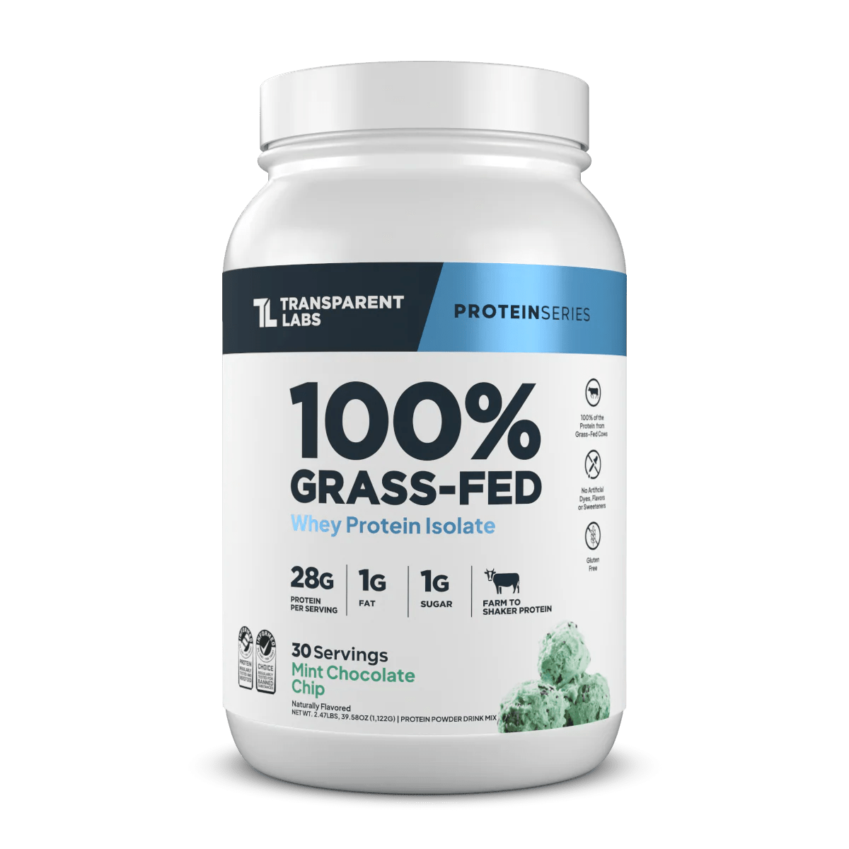 Transparent Labs 100% Grass Fed Whey Isolate (30 Ser) - Mann Nutrition