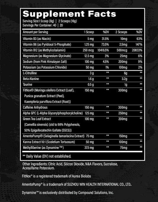 Triple 9 Tactical Grade Pre Workout - Mann Nutrition