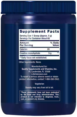 Life Extension Creatine Powder 300 Gm