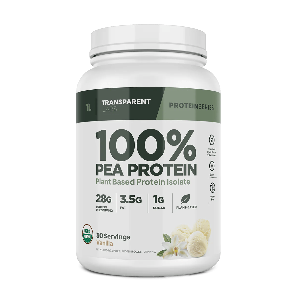 100% Pea Protein Isolate - 30 Servings - Mann Nutrition