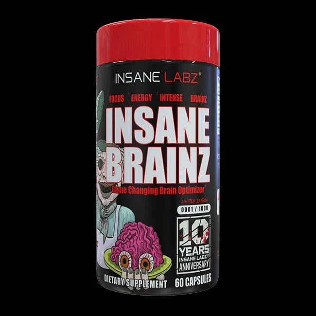 Insane Labz Insane Brainz Brain Optimizer | Energy & Focus Support | 375 mg Caffeine