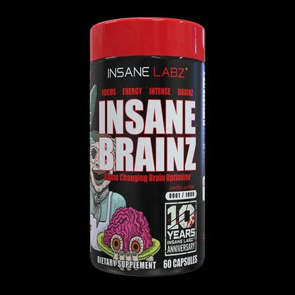 Insane Labz Insane Brainz Brain Optimizer | Energy & Focus Support | 375 mg Caffeine