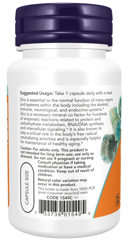 Now Foods Zinc Picolinate 50 mg 60 Veg Capsules