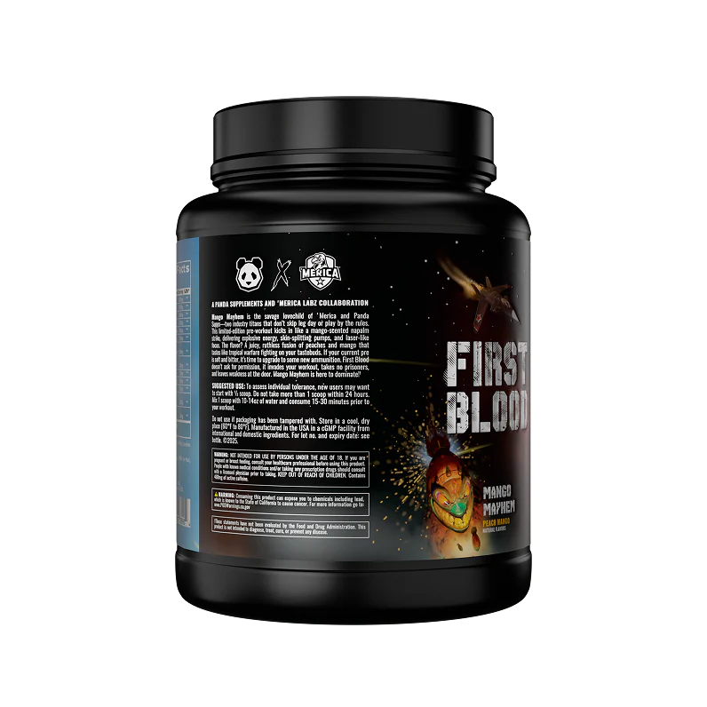 Panda Supps X Merica Labs Collab First Blood  Pre Workout