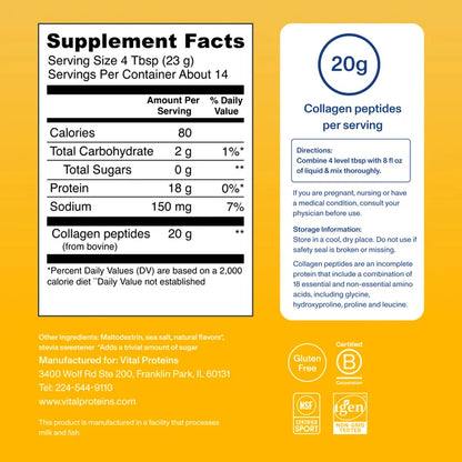 Vital Proteins Vanilla Collagen Peptides 327g