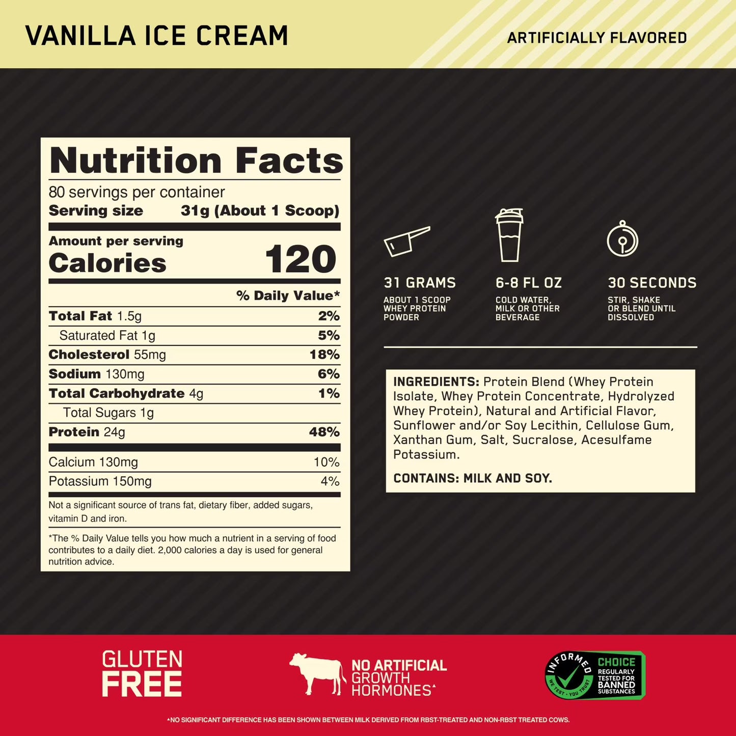 Optimum Nutrition Gold Standard 100% Whey Protein Powder - 5.64 lbs