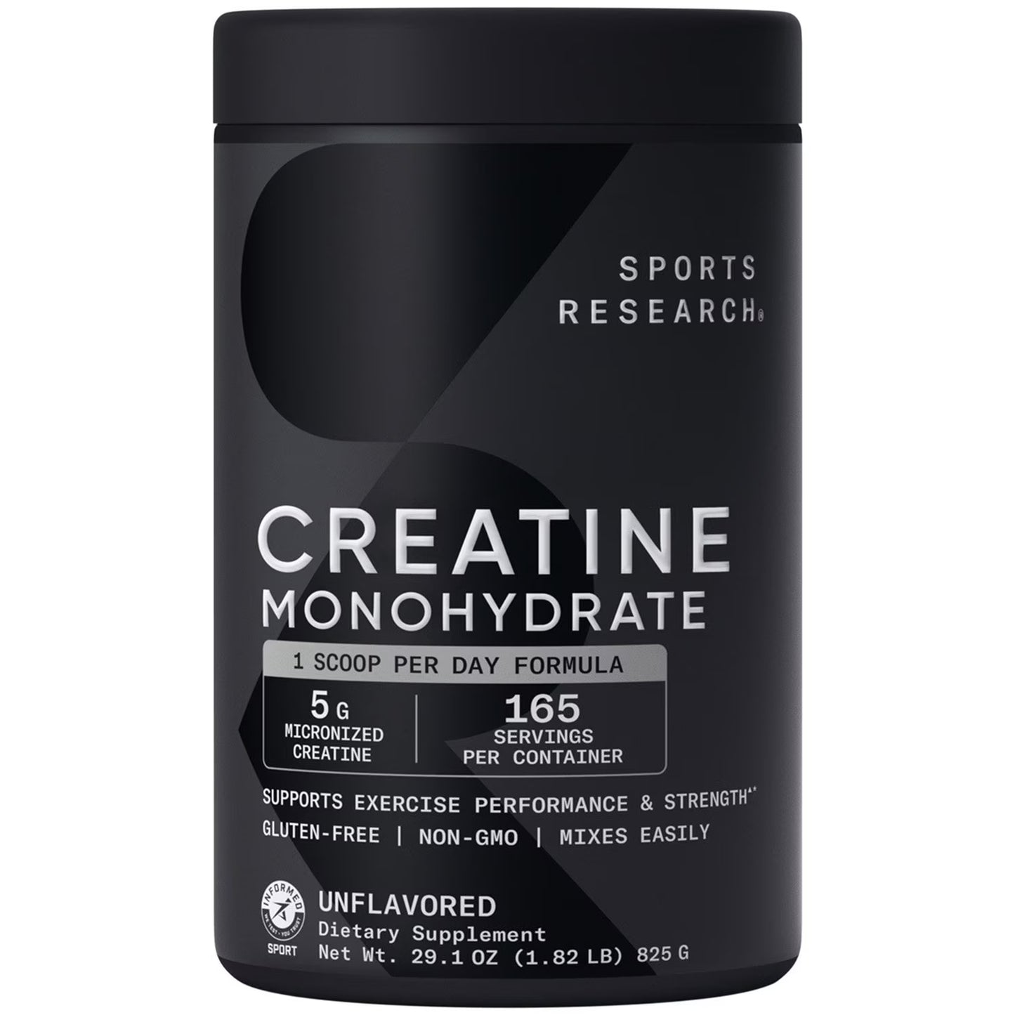 Sports Research Micronized Creatine Monohydrate -165 Servings, Unflavored
