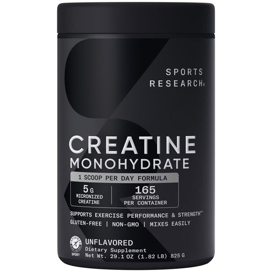 Sports Research Micronized Creatine Monohydrate -165 Servings, Unflavored