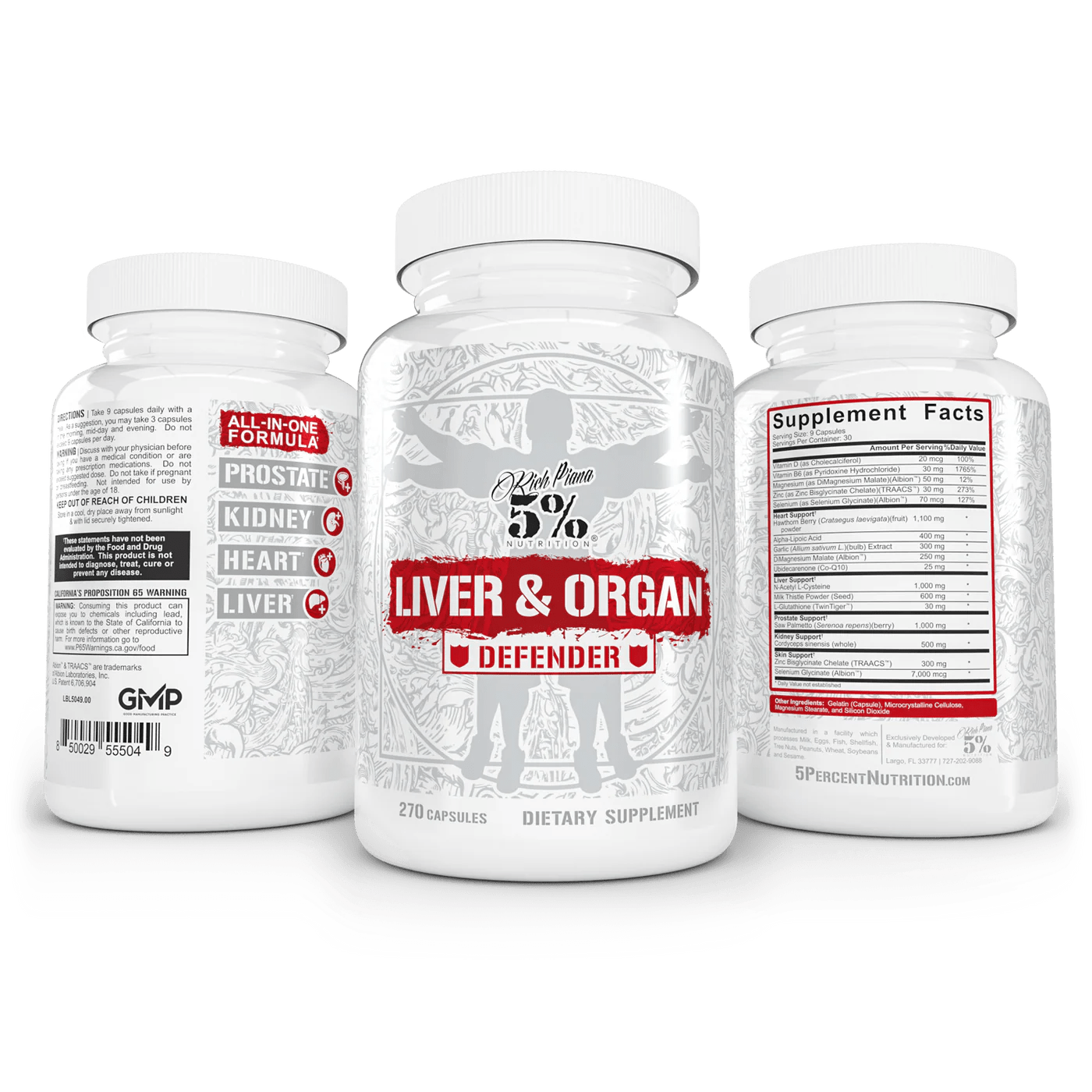 5% Liver & Organ Defender - 270 Caps  - Mann Nutrition