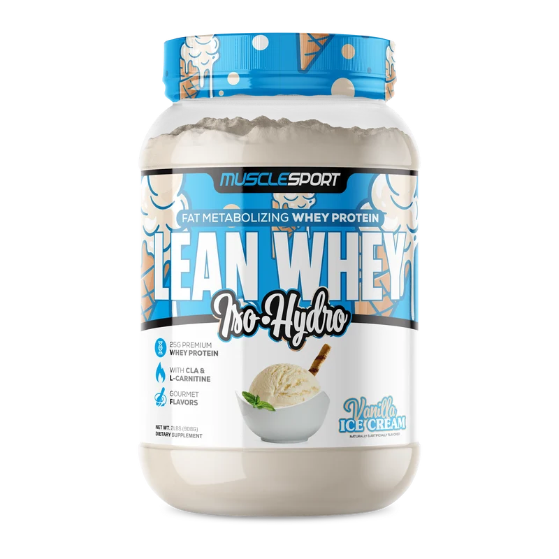 MuscleSport Lean Whey Iso Hydro with CLA, MCTs & L-Carnitine - 2lbs