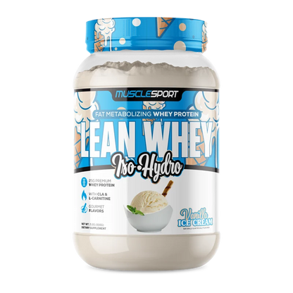 MuscleSport Lean Whey Iso Hydro with CLA, MCTs & L-Carnitine - 2lbs