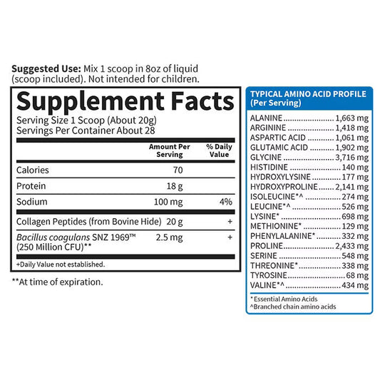 Garden of Life Grass Fed Collagen Peptides Powder Unflavored 28 Servings