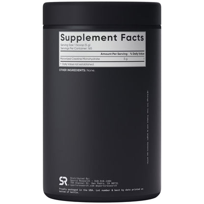 Sports Research Micronized Creatine Monohydrate -165 Servings, Unflavored