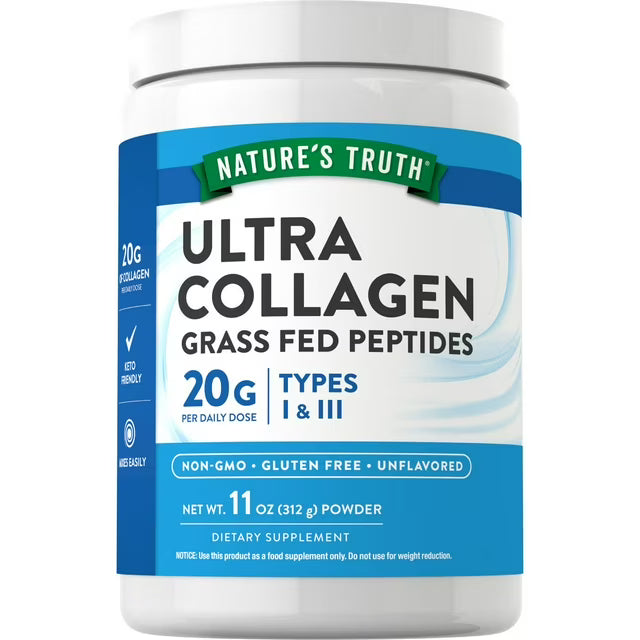 Nature's Truth Ultra Collagen Powder 11 oz - Gluten Free Unflavored