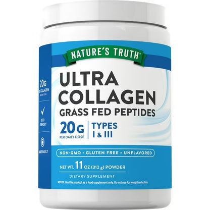 Nature's Truth Ultra Collagen Powder 11 oz - Gluten Free Unflavored